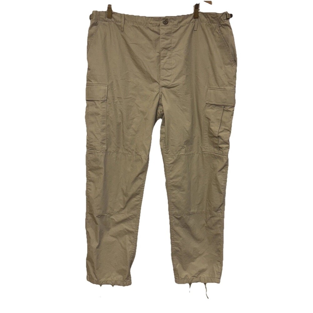 Propper Tactical Cargo Pants Men XL Ripstop  Khaki Drawstring Hiking Outdoor